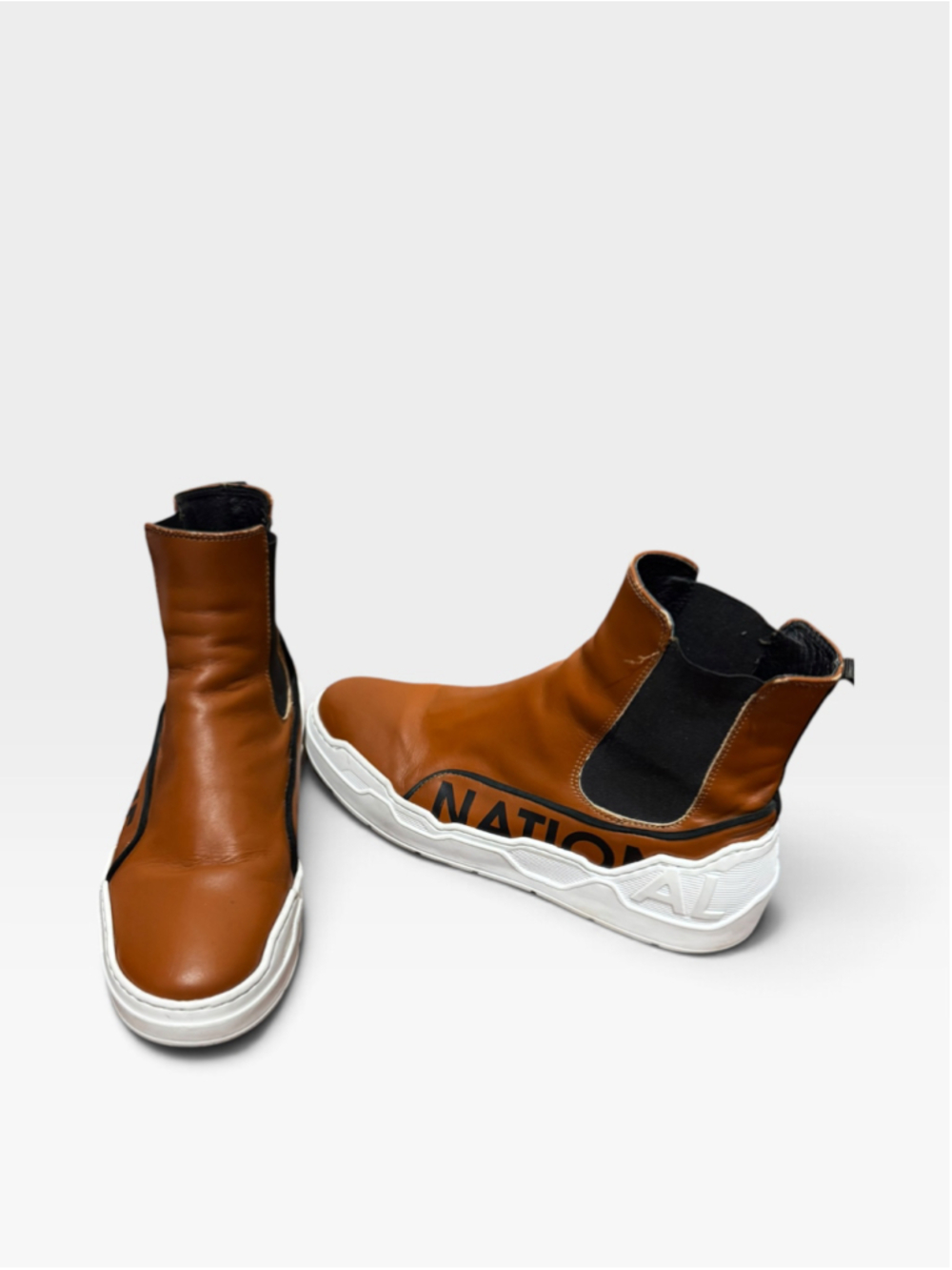 Costume National Brown National Leather Chelsea Boots